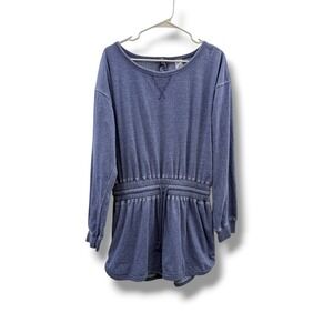 As Revival NWT Romper Size XL Blue‎ Long Sleeve Open Back Lounge Casual Soft